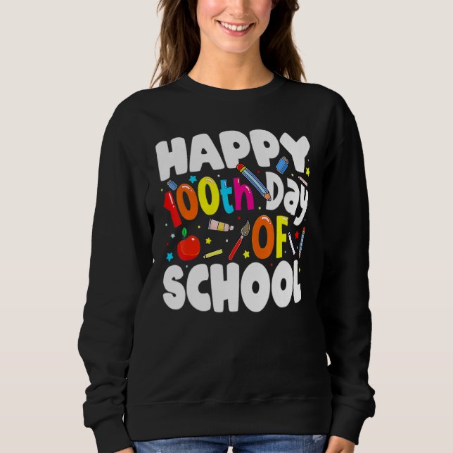 100th Day Of School Teachers Costume 100 Days Stud Sweatshirt (Vorderseite)