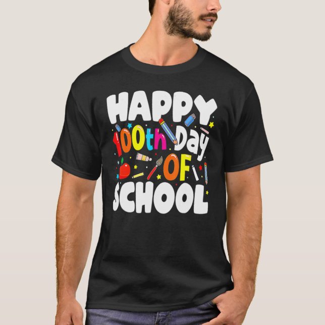 100th Day Of School Teachers Costume 100 Days Stud T-Shirt (Vorderseite)