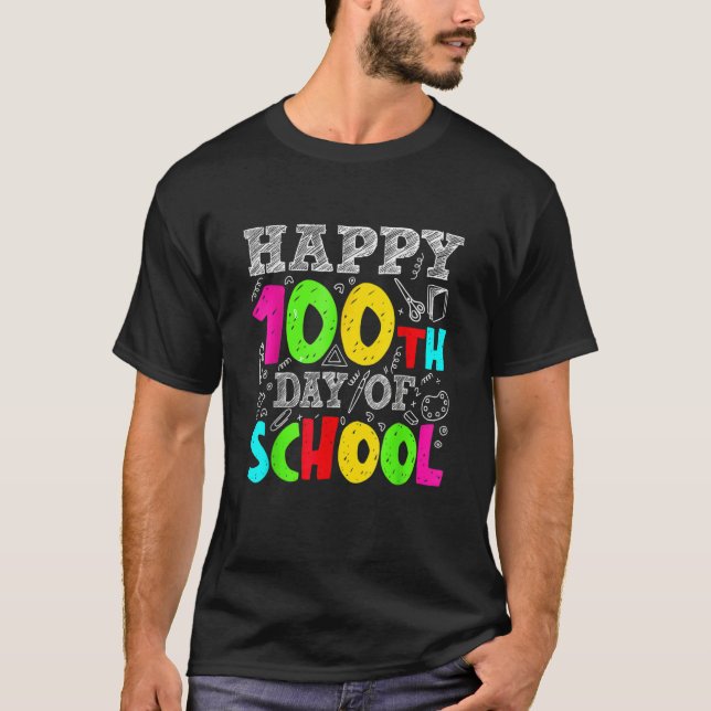 100th Day Of School Teachers Costume 100 Days Stud T-Shirt (Vorderseite)