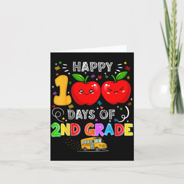 100th Days Of 2nd Grade 100 Days Toddler Girl  Karte (Vorderseite)