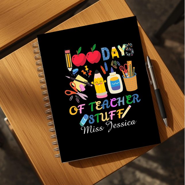 100th days of teacher stuff, 100th days at school  notizbuch (Von Creator hochgeladen)