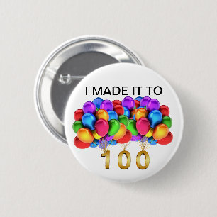 100TH GEBURTSTAG Knopf Button