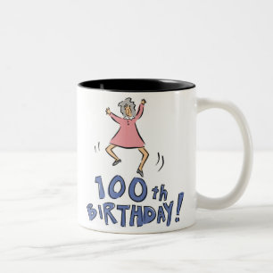 100th Geburtstags-Geschenk-Tasse Zweifarbige Tasse