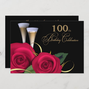 100th Invitations de coutume de célébration