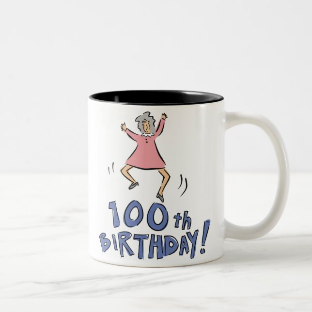100th Tasse de cadeaux d'anniversaire (Droit)