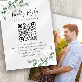 100x Hochzeitwebsite QR Code Foto Eukalyptus UAWG