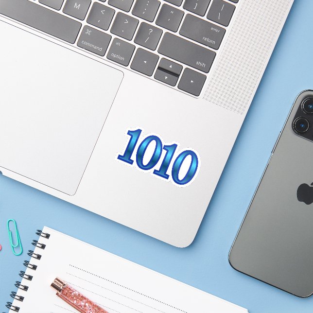 1010 Angel Number Intuition Aufkleber (Laptop mit iPhone)