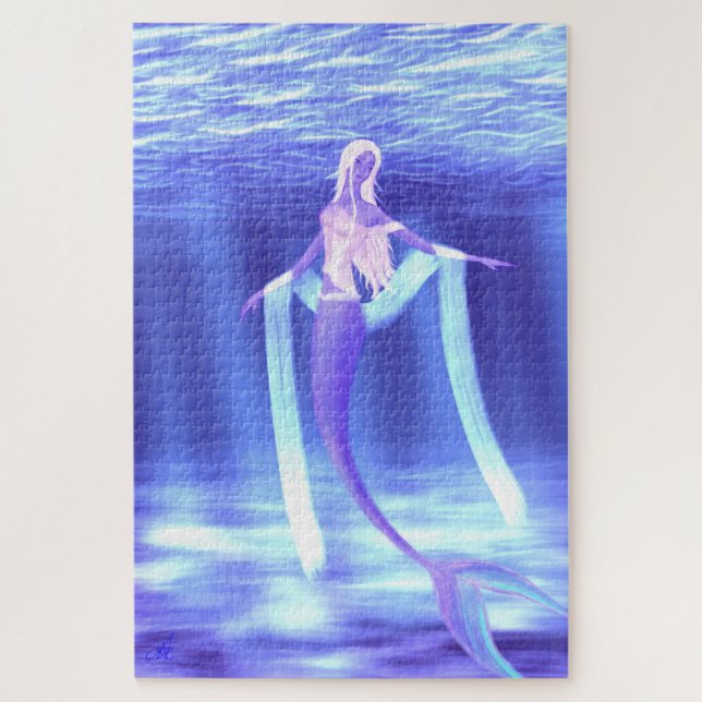 1014 PC. Schöne Meerjungfrau-Unterwasserphantasie (Vertikal)