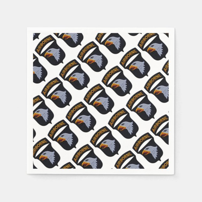 101. ABN Im Flugzeug Division Screaming Eagles Vet Serviette (Vorderseite)