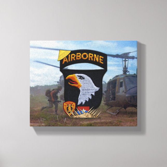 101. ABN im Flugzeug Division vietnam war vets Leinwanddruck (Vorderseite)
