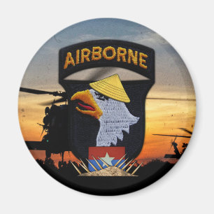 101. ABN Im Flugzeug Screaming Eagles Vietnamkrieg Magnet
