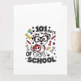 101 Days of School Dalmatian Puppy Karte