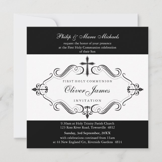 101-Denise - CHRISTENING ERSUCHT :: viva 5SQ Einladung (Vorderseite)