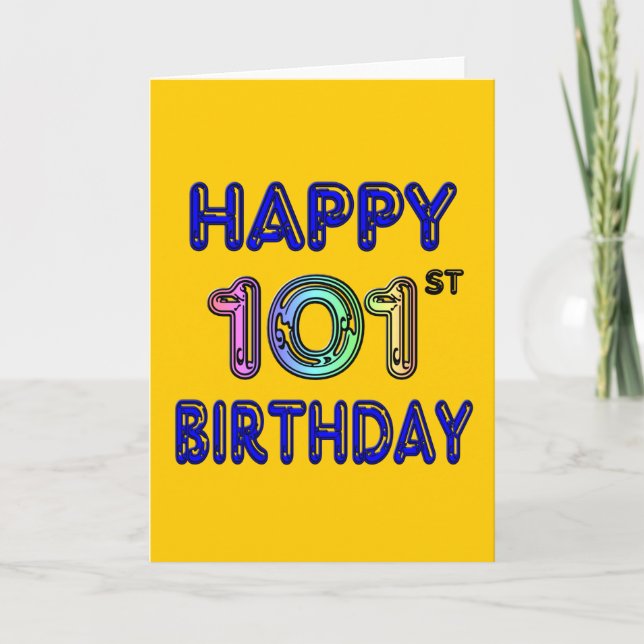 101. Geburtstag Karte (Vorderseite)