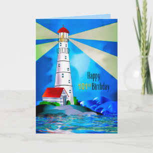 101. Geburtstag Leuchtturm Leuchtturm Leuchtfeuer  Karte