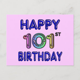 101. Geburtstag Postkarte