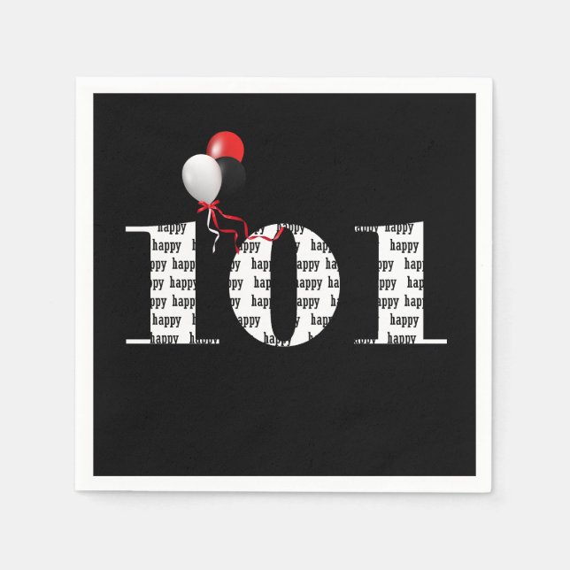 101. Geburtstagsballons Serviette (Vorderseite)