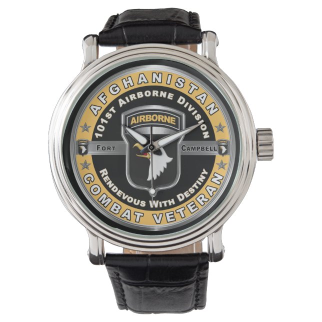 101. Im Flugzeug Abteilung Afghanistan Veteran Armbanduhr (Vorderseite)