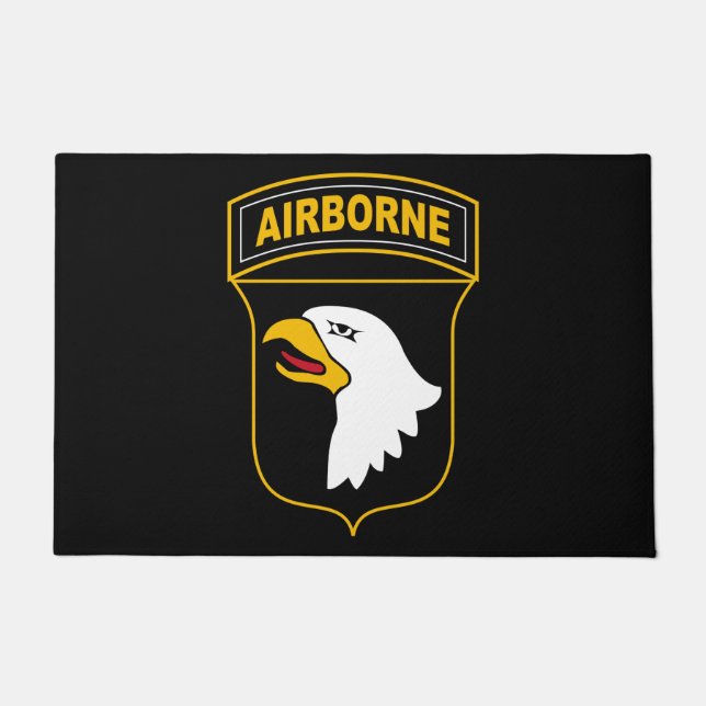 101. Im Flugzeug Abteilung Militärveteran Fußmatte (Vorderseite)