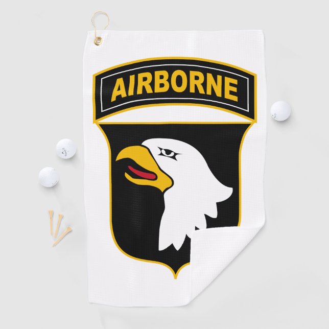 101. Im Flugzeug Abteilung Militärveteran Golfhandtuch (Insitu)