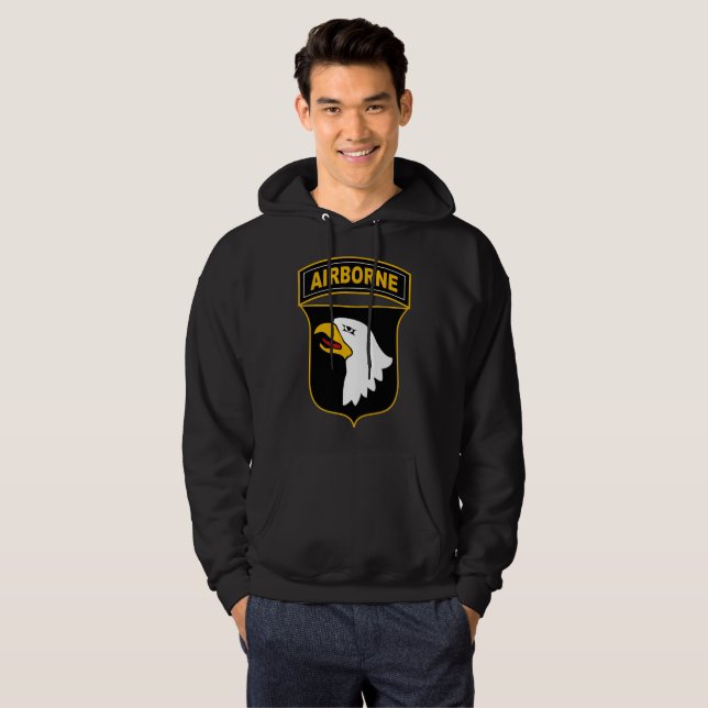 101. Im Flugzeug Abteilung Militärveteran Hoodie (Vorne ganz)