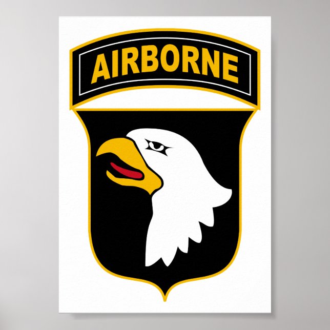 101. Im Flugzeug Abteilung Militärveteran Poster (Vorne)