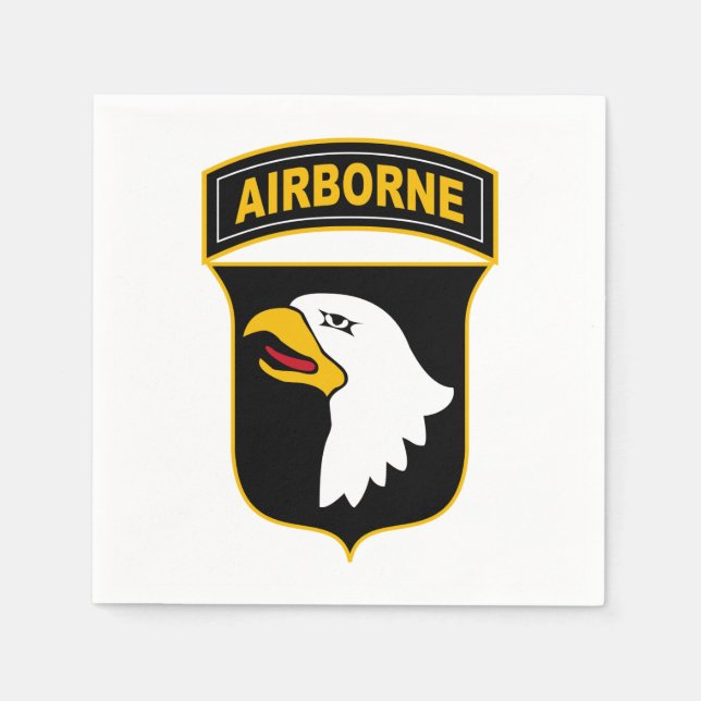 101. Im Flugzeug Abteilung Militärveteran Serviette (Vorderseite)