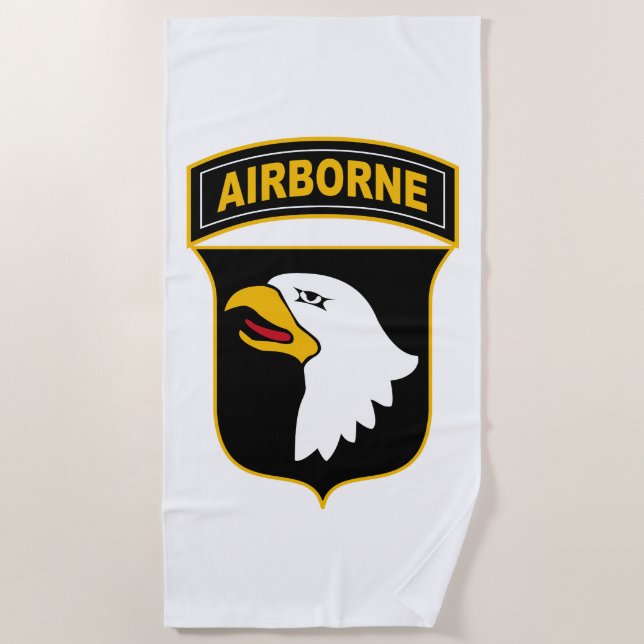 101. Im Flugzeug Abteilung Militärveteran Strandtuch (Vorderseite)