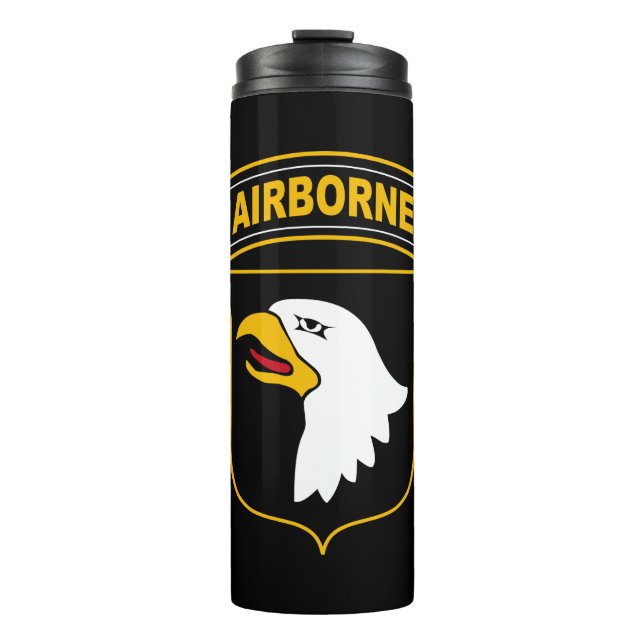 101. Im Flugzeug Abteilung Militärveteran Thermosbecher (Vorderseite)