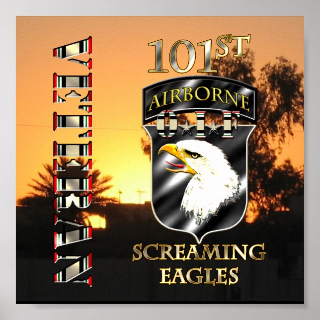 101. Im Flugzeug Abteilung OIF Veteran Poster (Vorne)