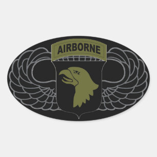 101. Im Flugzeug Abteilung "Screaming Eagles" UNTE Ovaler Aufkleber