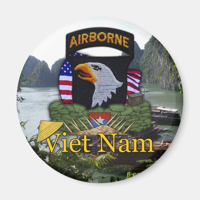 101. im Flugzeug Abteilung vietnam vc rvn vets Mag Magnet (Vorne)
