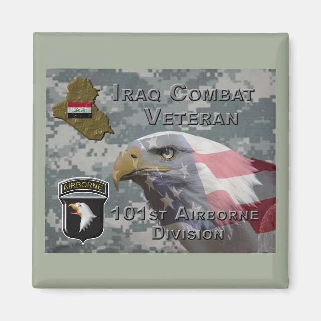 101. Im Flugzeug Div Irak-Kampf Veteran Magnet (Vorne)