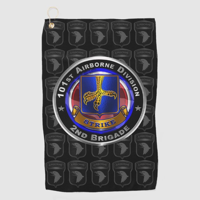 101. Im Flugzeug Division 2. Brigade "STRIKE" Golfhandtuch (Vorderseite)