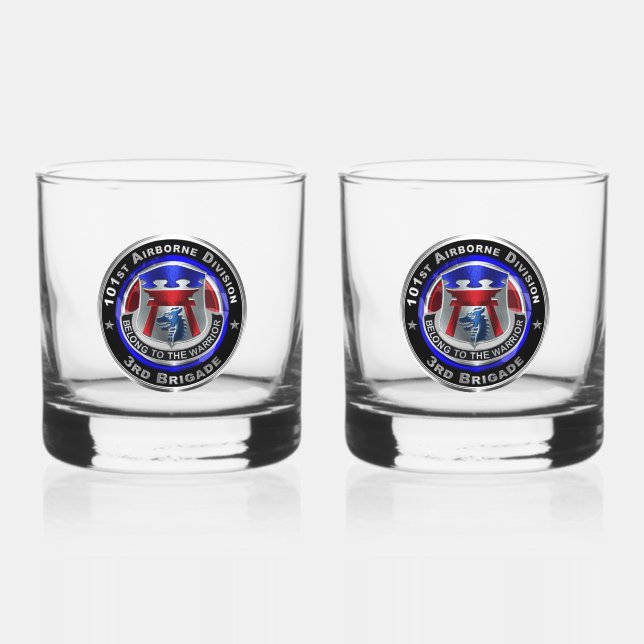 101. Im Flugzeug Division 3. Brigade Whiskyglas (Vorderseite)