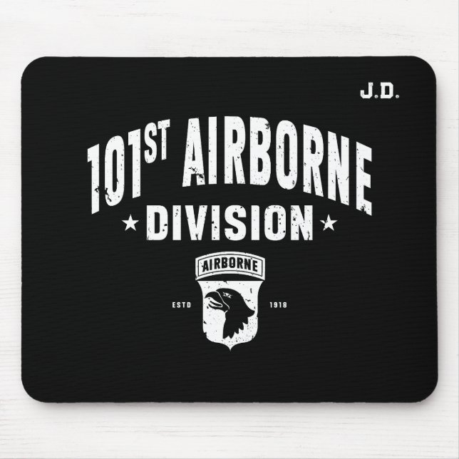 101. Im Flugzeug Division Anpassbar Schwarz Mousepad (Vorne)
