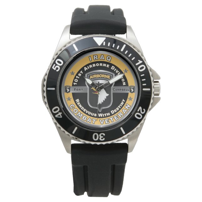 101. Im Flugzeug Division Iraq Veteran Armbanduhr (Vorderseite)