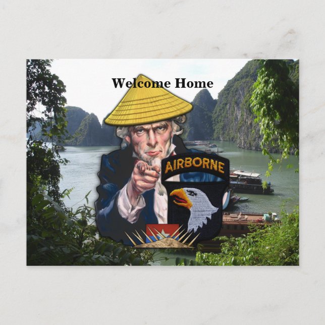 101. "im Flugzeug Division nam Patch" Postkarte (Vorderseite)