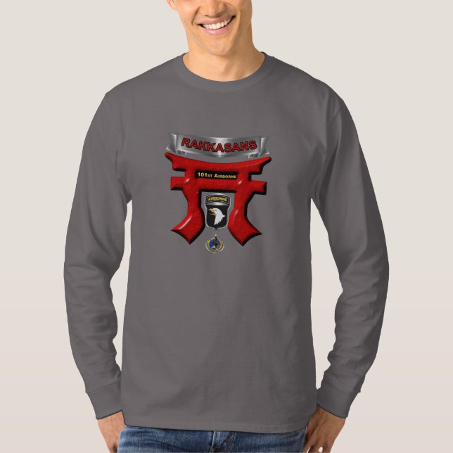 101. Im Flugzeug Division Rakkasans T-Shirt (Vorderseite)