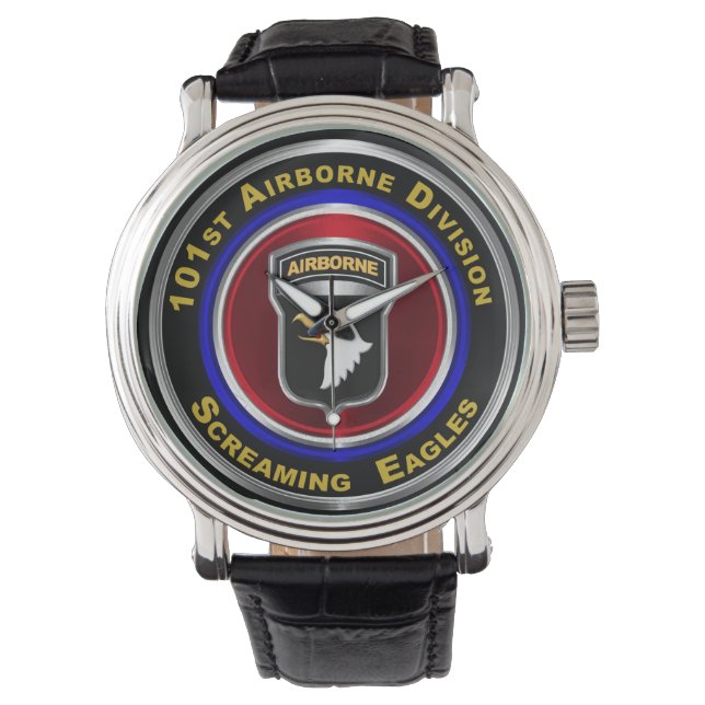 101. Im Flugzeug Division Screaming Eagles Armbanduhr (Vorderseite)