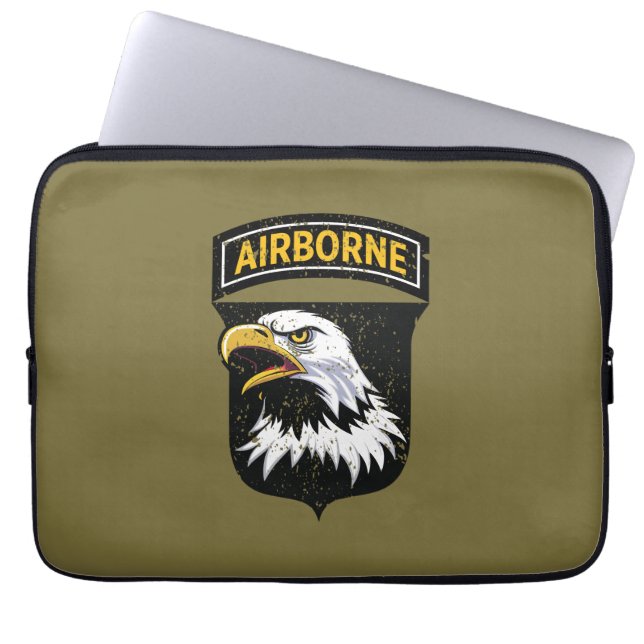 101. Im Flugzeug Division "Screaming Eagles" Grung Laptopschutzhülle (Vorderseite)