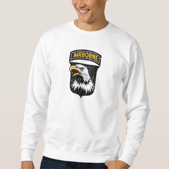 101. Im Flugzeug Division "Screaming Eagles" Grung Sweatshirt (Vorderseite)