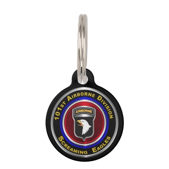 101. Im Flugzeug Division Screaming Eagles Haustiermarke (Vorderseite)