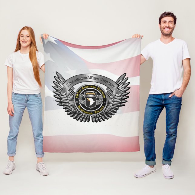 101. Im Flugzeug Division Veteran Fleecedecke (Beispiel)