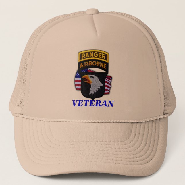101. im Flugzeug Division Veteranen Wüstensturm Ha Truckerkappe (Vorderseite)