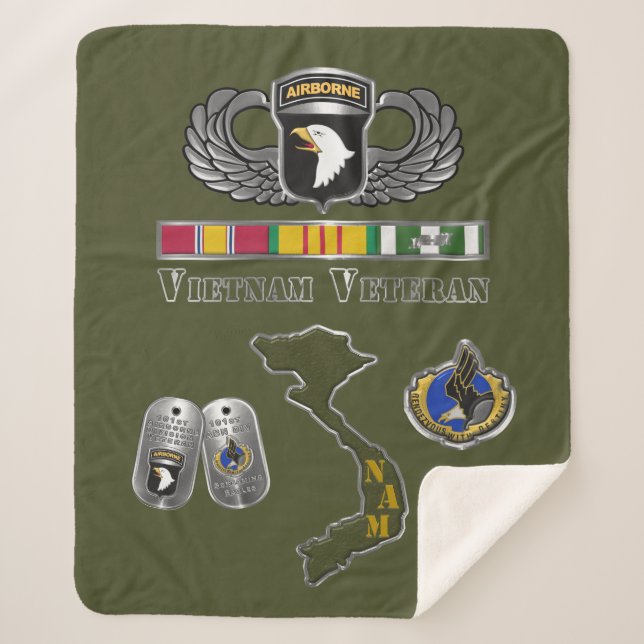 101. Im Flugzeug Division Vietnam Veteran Sherpadecke (Vorderseite)