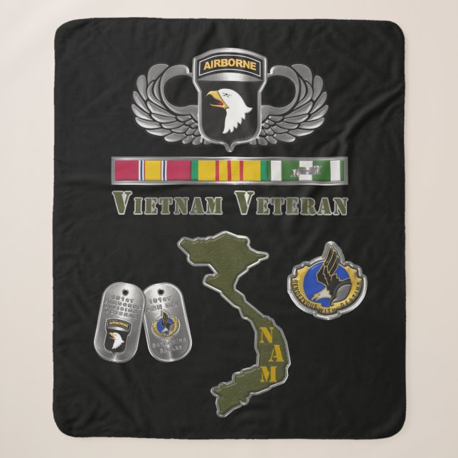 101. Im Flugzeug Division Vietnam Veteran Sherpadecke (Vorderseite)