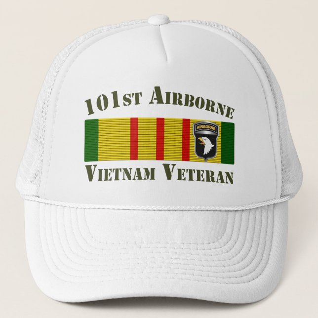 101. Im Flugzeug Division Vietnam Veteran Truckerkappe (Vorderseite)