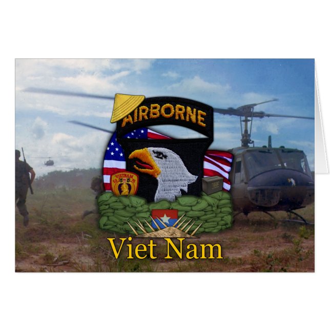 101. im Flugzeug Division vietnam vets Card (Vorderseite (Horizontal))