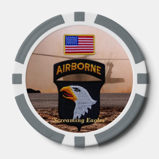 101. im Flugzeug schreiende Adler auf dem Campbell Pokerchips (Vorderseite)